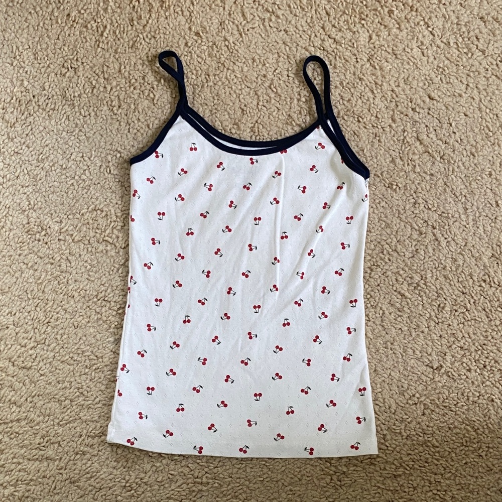 Brandy melville skykar cherry eyelet tank top - Picture 1 of 1